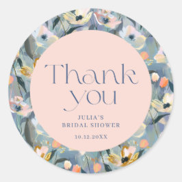 Vintge Retro Danke Brautparty Runder Aufkleber