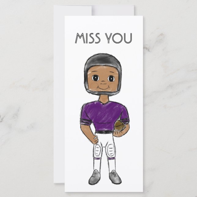 VINTO Retro Football Plaple Black Karte (Vorderseite)