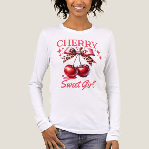 Vintsge Cherry und Rosa Bogen Tri-Blend Shirt