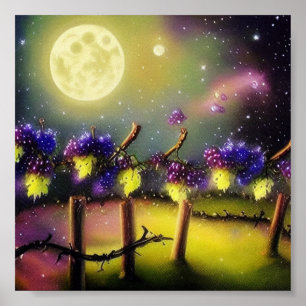 Vinyard Tinte und Wasserkunst Poster