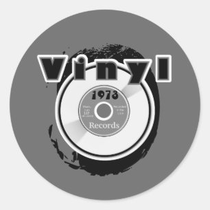 VINYL45 U/min Aufzeichnung 1973 Runder Aufkleber