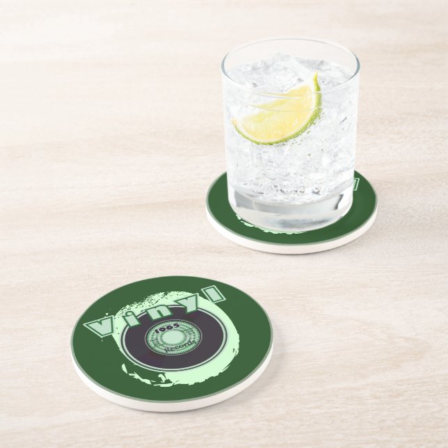 VINYL 45 U/min Rekord 1965 Sandstein Untersetzer (Seite)