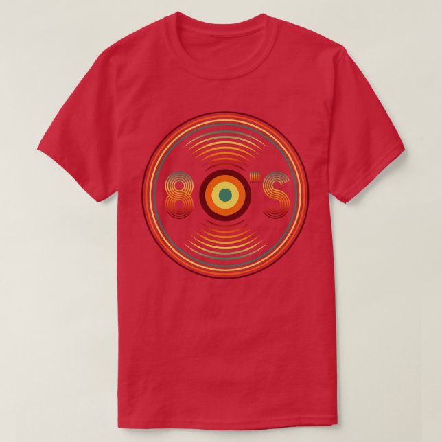 Vinyl 80er Retro Jahr der Geburtsmusik Geschenk T-Shirt (Design vorne)