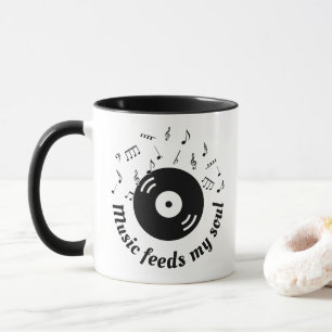 Vinyl-Album 'Musik speist meine Seele' Tasse