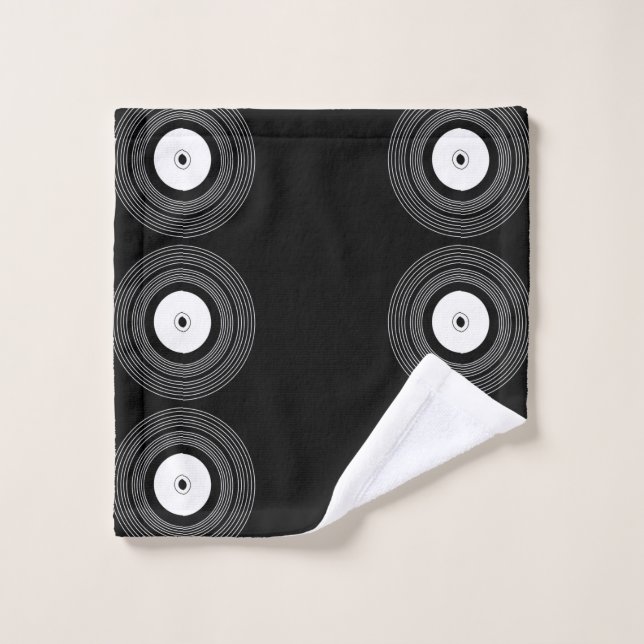 Vinyl auf schwarz waschlappen (Waschlappen)