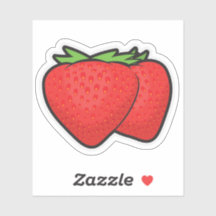 Vinyl-Aufkleber für Erdbeeren nach Maß geschnitten