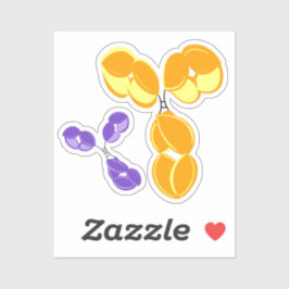 Vinyl-Aufkleber - gelbes IgG (Antikörper) mit/-bon Aufkleber