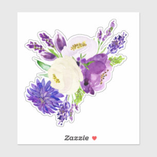 Vinyl-Aufkleber - Helle Aquarellfarben-Blume Aufkleber