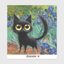 Vinyl-Aufkleber, Lila Ire für die schwarze Katze g