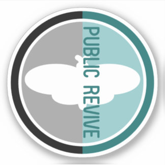 Vinyl-Aufkleber mit dem Logo "Öffentliche Wiederga Aufkleber