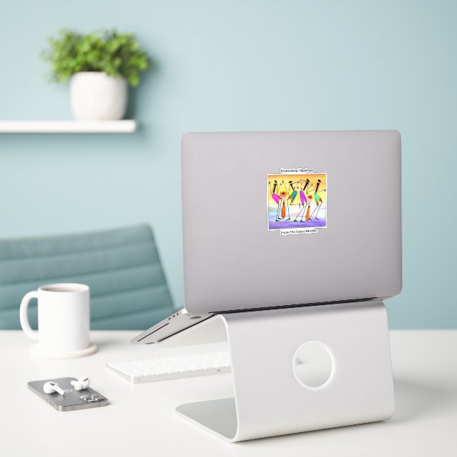 Vinyl-Aufkleber nach Maß Aufkleber (Laptop auf Schreibtisch)