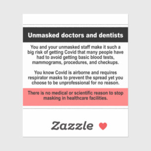 Vinyl-Aufkleber, unmaskiert, für Ärzte und Zahnärz Aufkleber