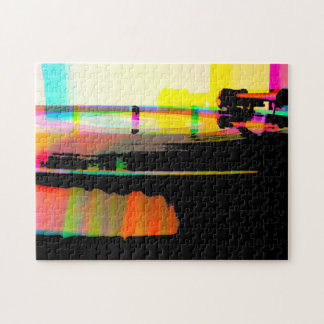 Vinyl-Aufzeichnung auf Turntable Puzzle