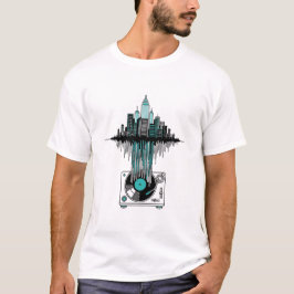 Vinyl City Soundwave | Modern Art Music Lover T-Shirt