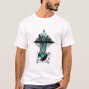 Vinyl City Soundwave Modern Art Music Lover T-Shirt