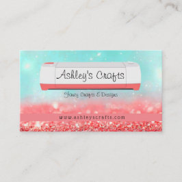 Vinyl Crafting and Design - Coral & Turquoise Visitenkarte