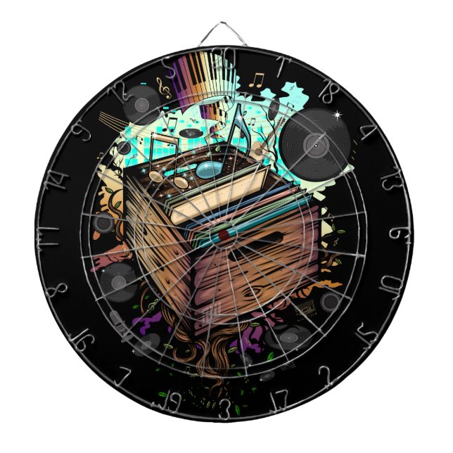 Vinyl Crate Music Dartscheibe (vorne)