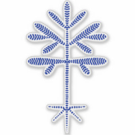 Vinyl Decal mit einer blauen Sapling Aufkleber