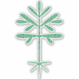 Vinyl Decal mit grüner Sapling Aufkleber