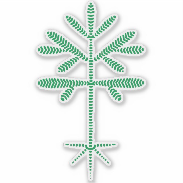 Vinyl Decal mit grüner Sapling Aufkleber (Vorderseite)