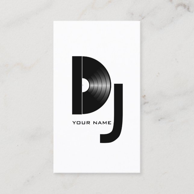 Vinyl DJ Business Card Visitenkarte (Vorderseite)