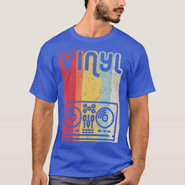 Vinyl DJ Shirt Retro Style Mixer (Vorderseite)