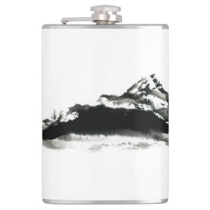 Vinyl eingewickelte Flasche "Schwarz-Berg " Flachmann