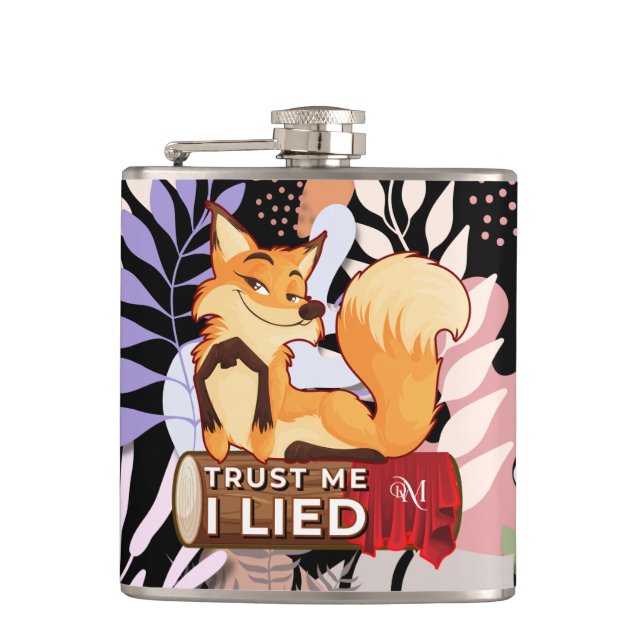 Vinyl Flask 6oz : Trust Me (schwarz) Flachmann (Vorderseite)