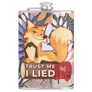 Vinyl Flask 8oz : Trust Me (grau) Flachmann