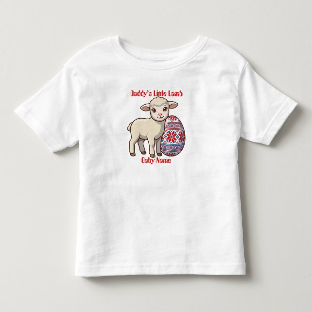 Vinyl Glossy Ostern Lamm Kinder T-Shirt - Bearbeit (Vorderseite)