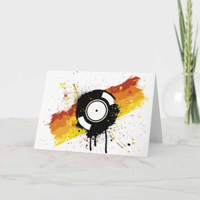 Vinyl Graffiti - DJ Record DJing DJs Disc Jockey Karte (Vorderseite)