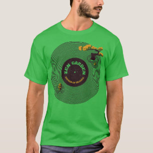 Vinyl Japanese Zen Garden Musical Notes Sounds of  T-Shirt