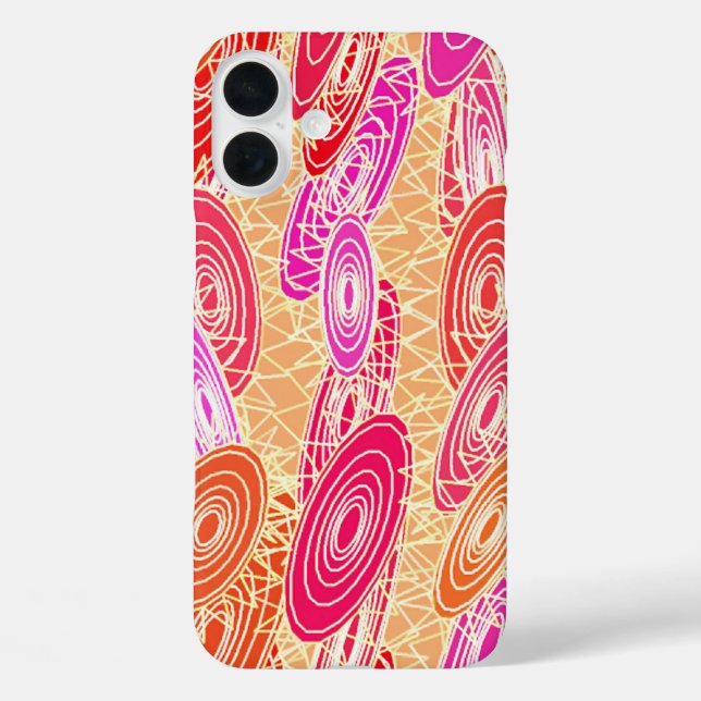 "Vinyl Jazz" abstrakt - orange, fuchsia, rosa Case-Mate iPhone Hülle (Rückseite)