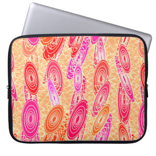 "Vinyl Jazz" abstrakt - orange, fuchsia, rosa Laptopschutzhülle