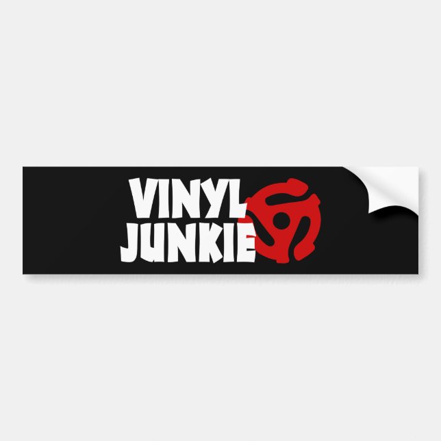 Vinyl Junkie Autoaufkleber (Vorne)