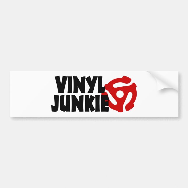 Vinyl Junkie Autoaufkleber (Vorne)