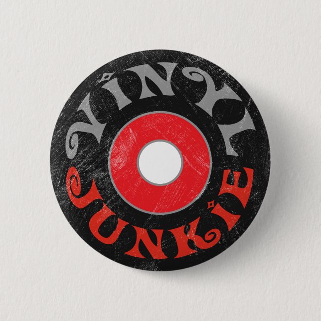 Vinyl Junkie Button (Vorderseite)