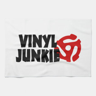 Vinyl Junkie Geschirrtuch