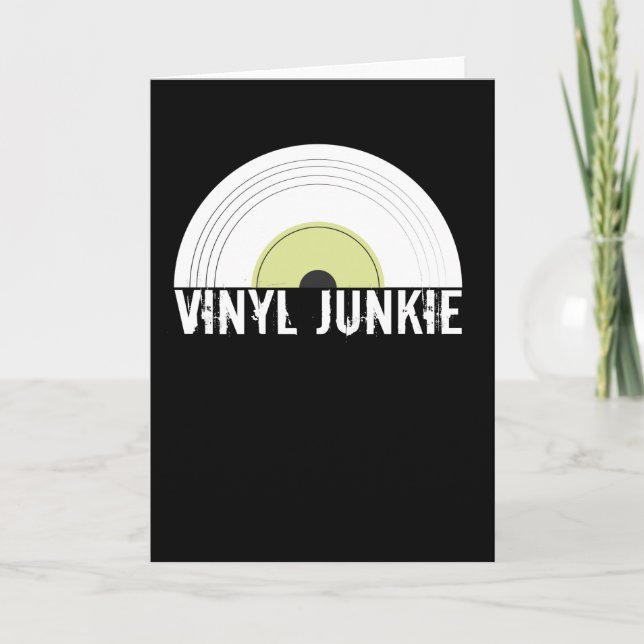 Vinyl Junkie Karte (Vorderseite)