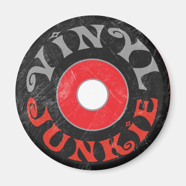 Vinyl Junkie Magnet (Vorne)