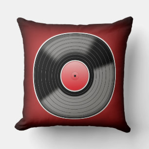 Vinyl-Junkie Roter Fade Quadrat-Wurfkissen Kissen