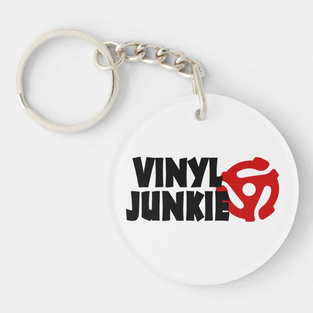 Vinyl Junkie Schlüsselanhänger (Vorderseite)