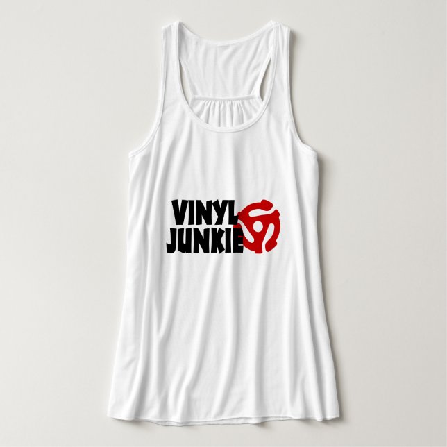 Vinyl Junkie Tank Top (Design Vorderseite)