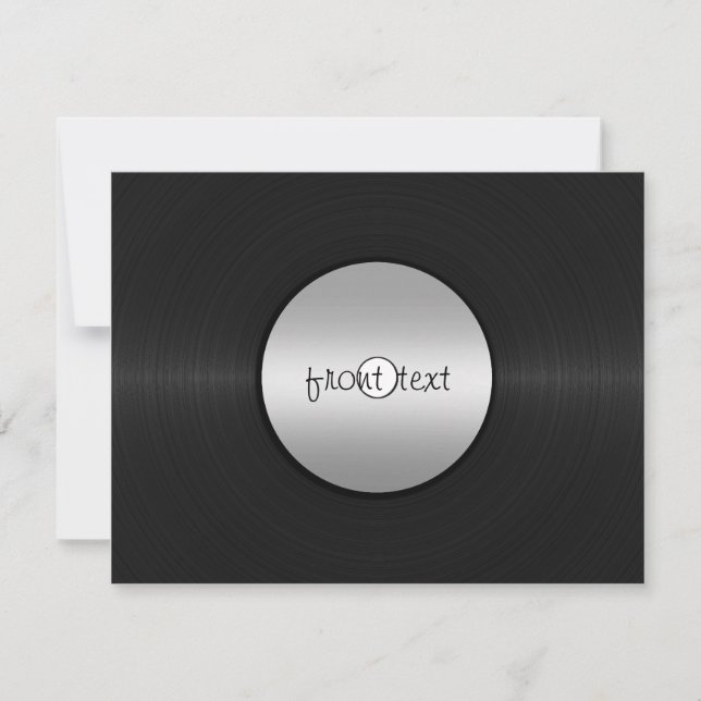 Vinyl-Look LP Record Einladung (Vorderseite)