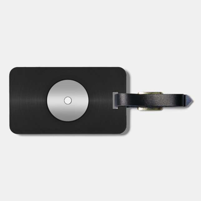 Vinyl-Look LP Record Gepäckanhänger (Rückseite horizontal)