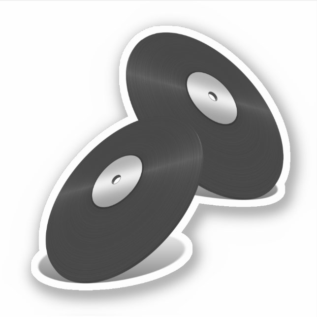 Vinyl-Look LP Records Aufkleber (Vorderseite)