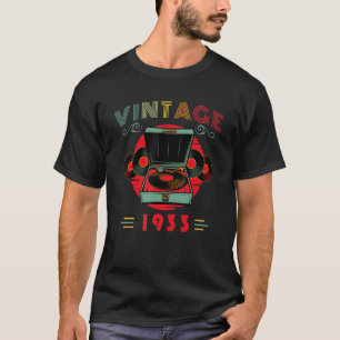 Vinyl Lover Geburtstag für Music Lover und DJ 1933 T-Shirt