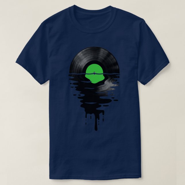 Vinyl LP Music Record Sunset Green T-Shirt (Design vorne)