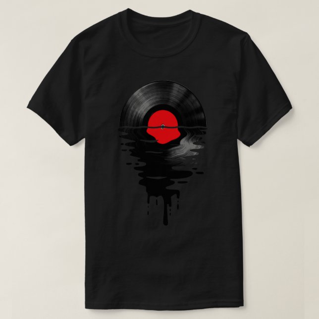 Vinyl LP Music Record Sunset Red Tasse T-Shirt (Design vorne)