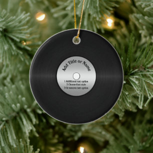 Vinyl-LP-Schallplatten-Hintergrund Keramik Ornament